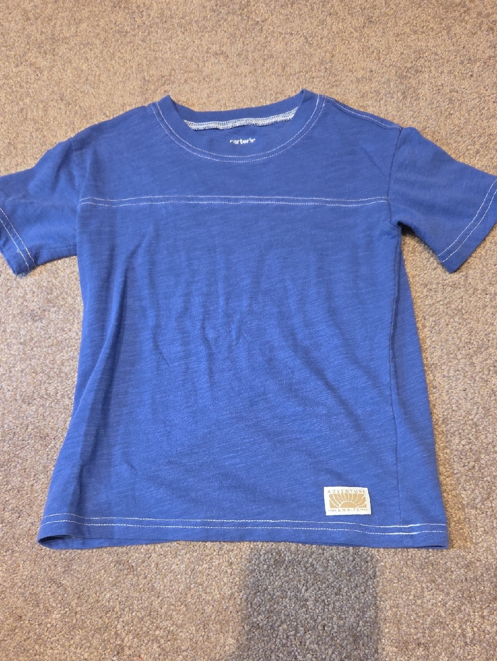Carter's Royal Blue Short-Sleeve Tee with White Contrast Stitching 4T
